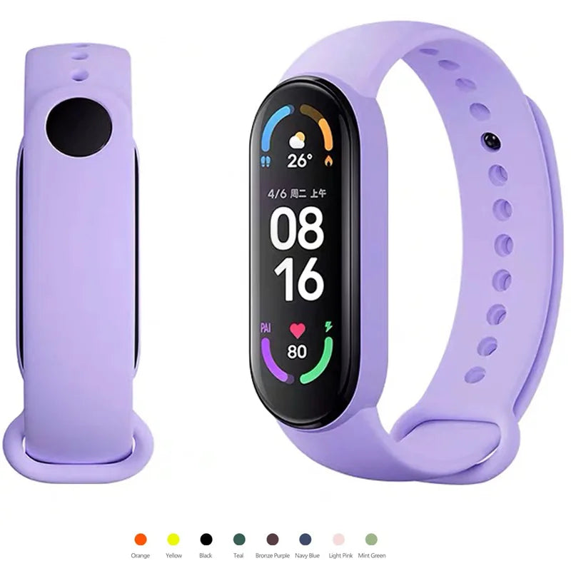Watchbands For Xiaomi Mi Band 7 6 5 4 3 strap Wristband New Silicone sports Bracelet Correa Mi Band 7 6 5 Smartwatch Accessories