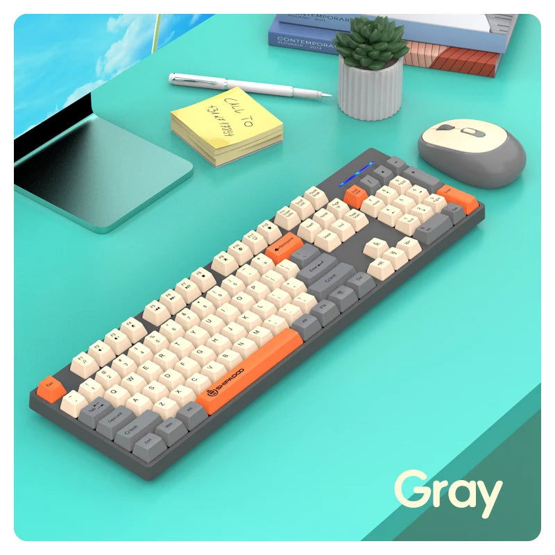 Shipadoo Wireless Keyboard and Mouse Combo Set Gaming Wireless Laptop Desktop Computer Office Accessories Free Wireless Mouse