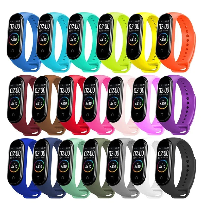 Watchbands For Xiaomi Mi Band 7 6 5 4 3 strap Wristband New Silicone sports Bracelet Correa Mi Band 7 6 5 Smartwatch Accessories