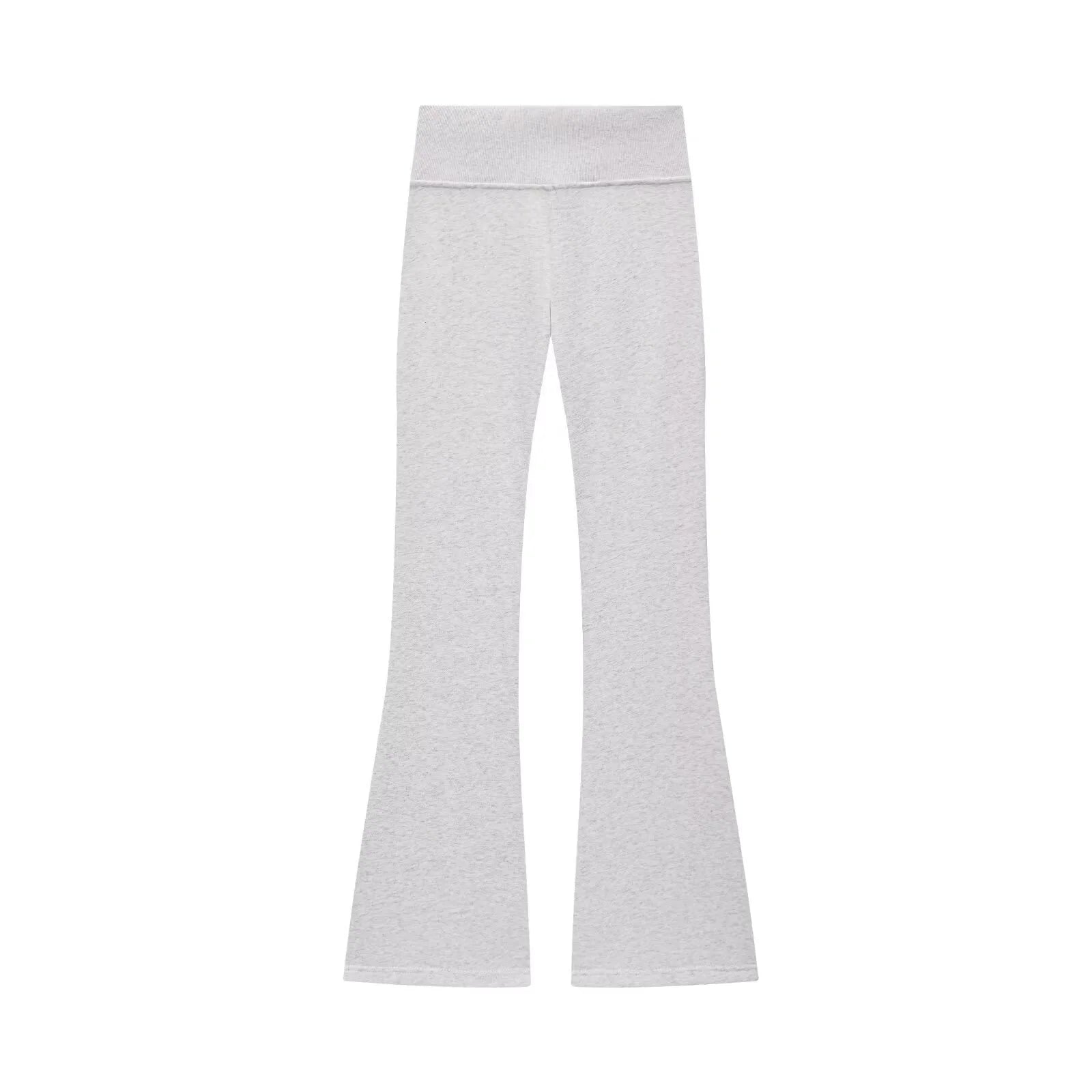 2025 Autumn New Women's Casual Lapel Long-Sleeved Zipper Fleece Jacket + High-Waisted Terry Flared Trousers
