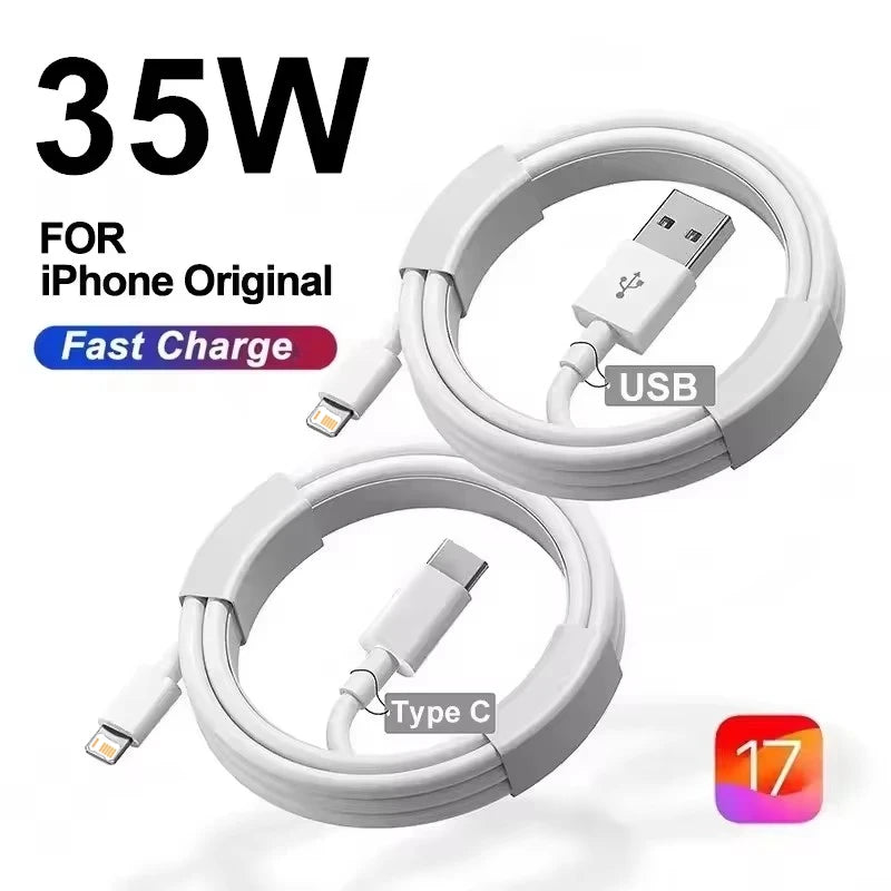 35W PD Fast Charging USB Cable For iPhone 14 8 7 Plus 13 12 Mini 11 Pro XS Max XR X USB C Rapid Charge Cable 0.25m 1m 1.5m 2m 3m